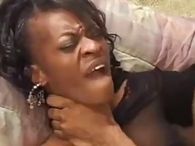 Black whore gets her neck chocked and slammed