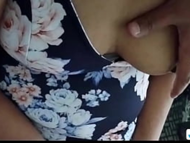 Check out this Indian bhabhi's outstanding jugs and grope them down in this homemade massage